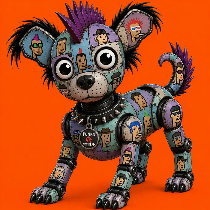Level 25 mischief Fetch covered in punk stickers